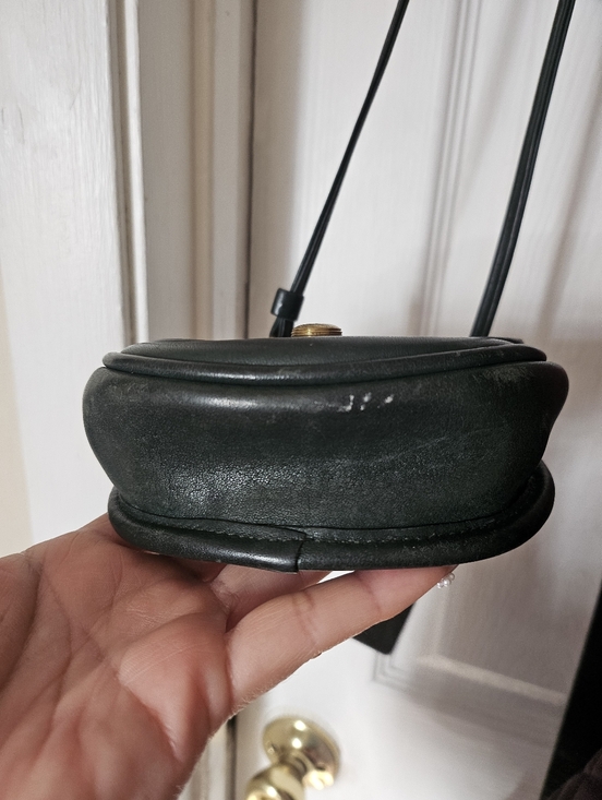 Coach Vintage Dark Green Leather Mini Belt Crossbody Bag with Gold-Tone Snap - Picture 4 of 8